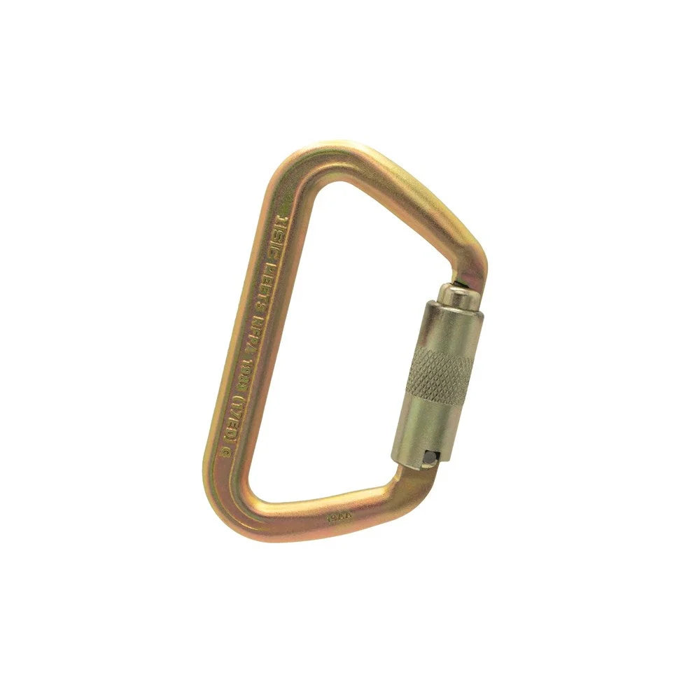 ISC Small Iron Wizard Twistlock (2-way) Steel Karabiner - MBS 70kN - Zinc Plated Finish