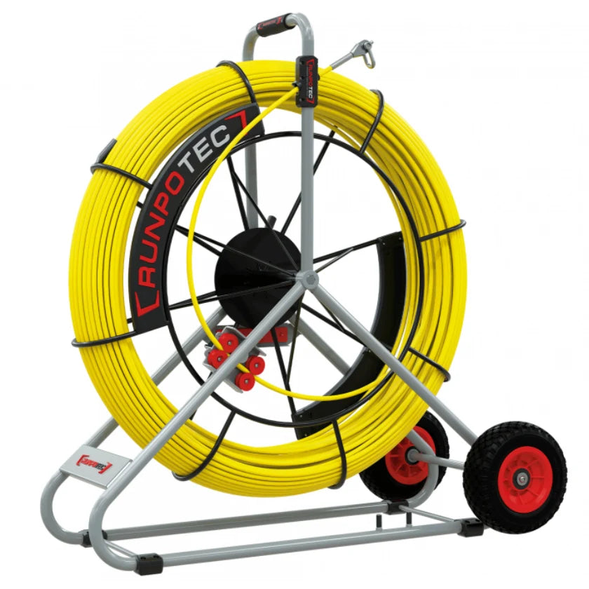 RUNPOTEC Fiberglass Rod Ø11mm x 300m with Steel Reel
