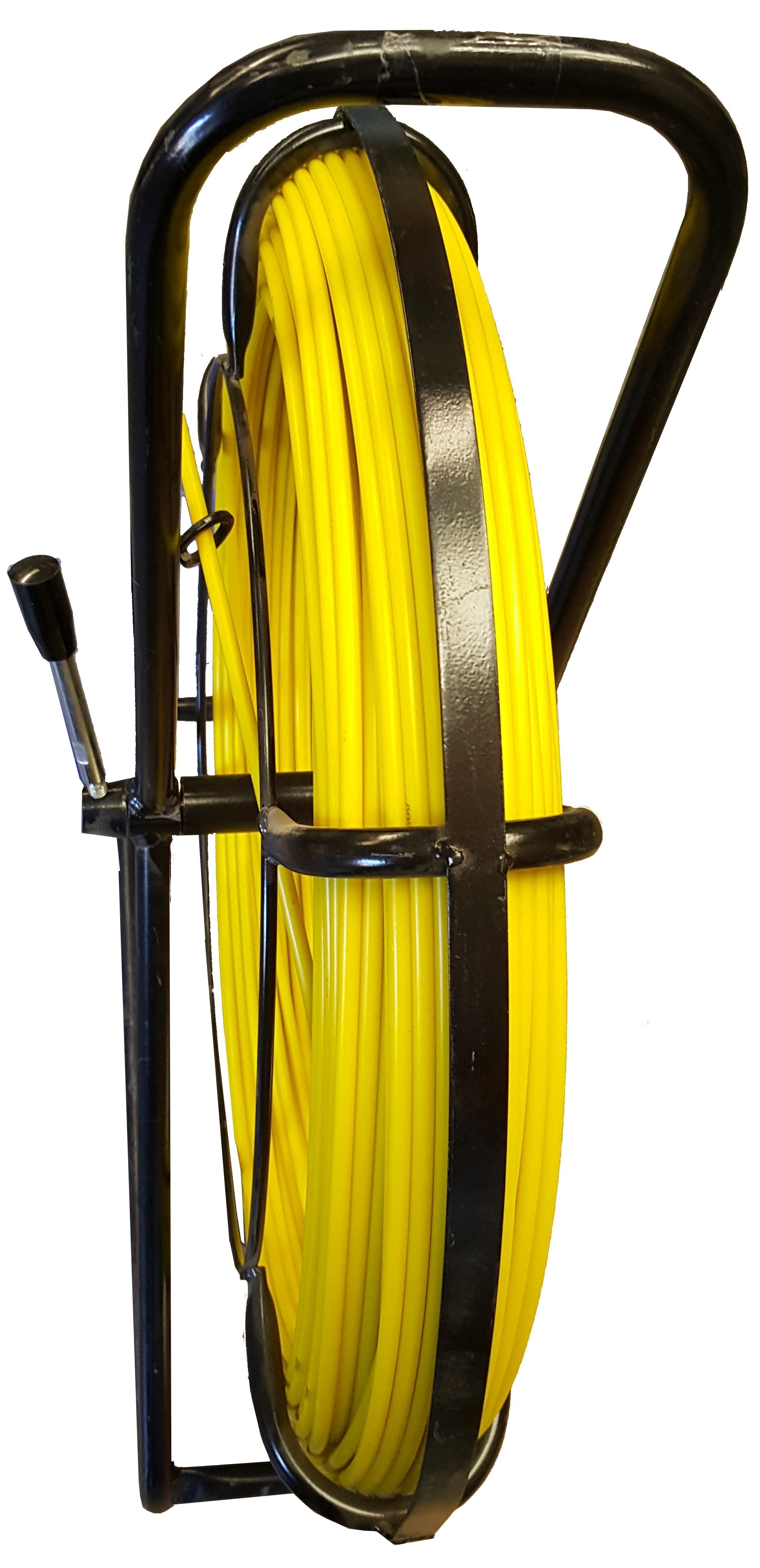 Yellow 6mm Duct rod on black frame