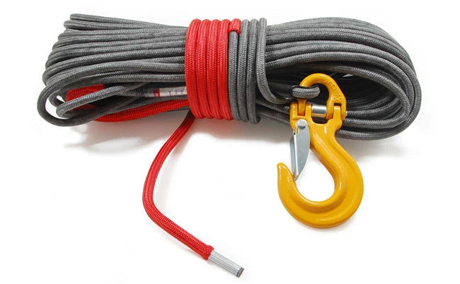 Armortek Extreme Winch Rope Grey, Red Core 9mm x 38m