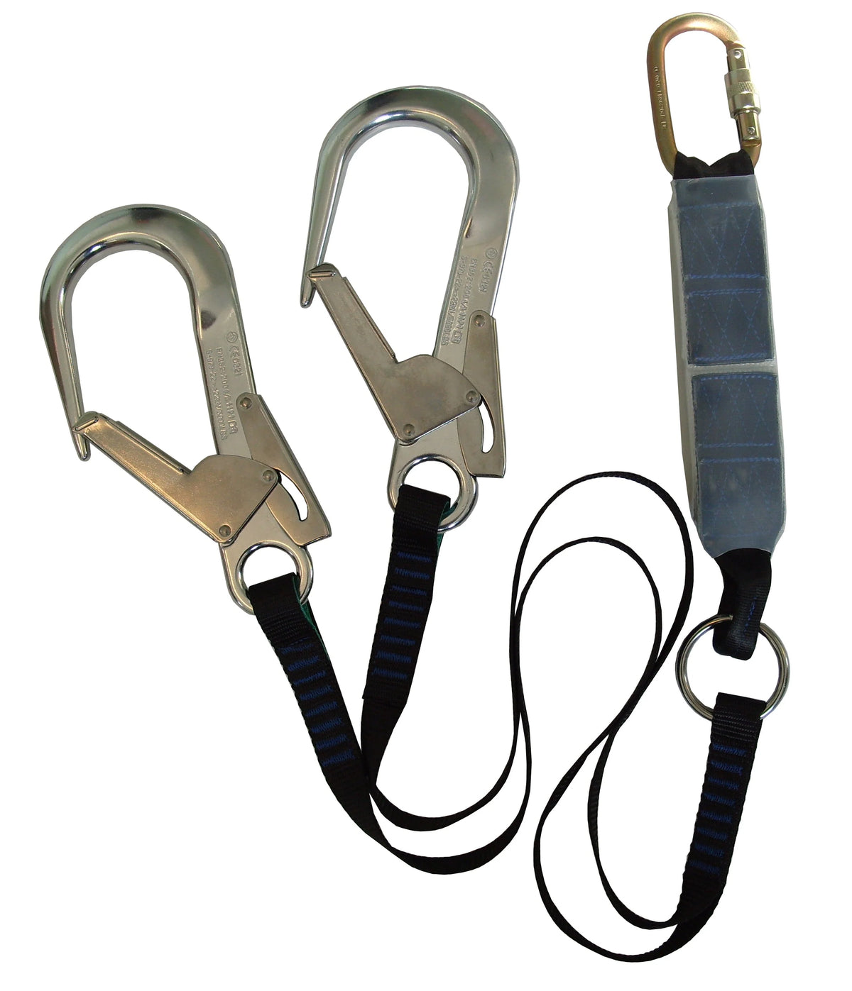 ABLTW1.5SH - Abtech - 1.5m Shock Absorbing Twin Lanyard with SSW/SHH & K10SG each end