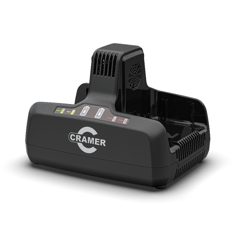 Black Cramer double slot battery charger 