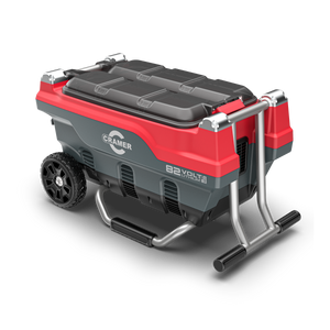 Red and Black Cramer 82V Professional 6 Slot Rapid Charging Station