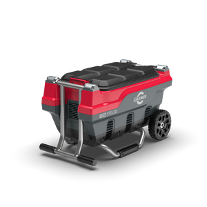 Red and Black Cramer 82V Professional 6 Slot Rapid Charging Station