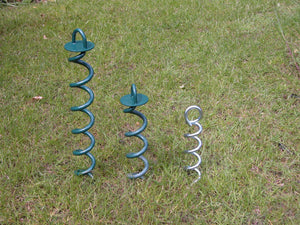 Green Powder coated Ground anchor by RiggFix 250mm & 400mm