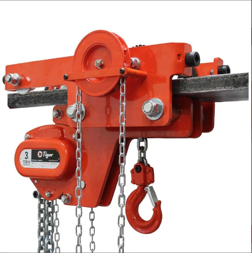 1.0t Tiger LHCG Low Headroom Combined Geared Block & Trolley. Beam Width 180-310mm