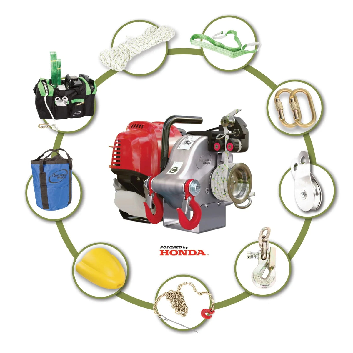 Forestry Kit 2 - 1000kg Portable Winch Petrol Capstan Winch (PCW4000)