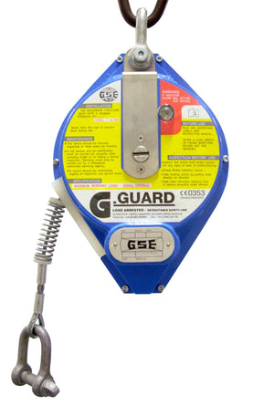 Globestock G.Guard, 300kg SWL Load Arrest Blocks from 10m galvanised steel rope.