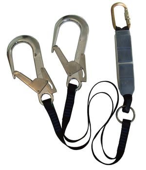 ABLTW1.5SH - Abtech - 1.5m Shock Absorbing Twin Lanyard c/w SSW/SHH & KH311 each end (282-3-10)