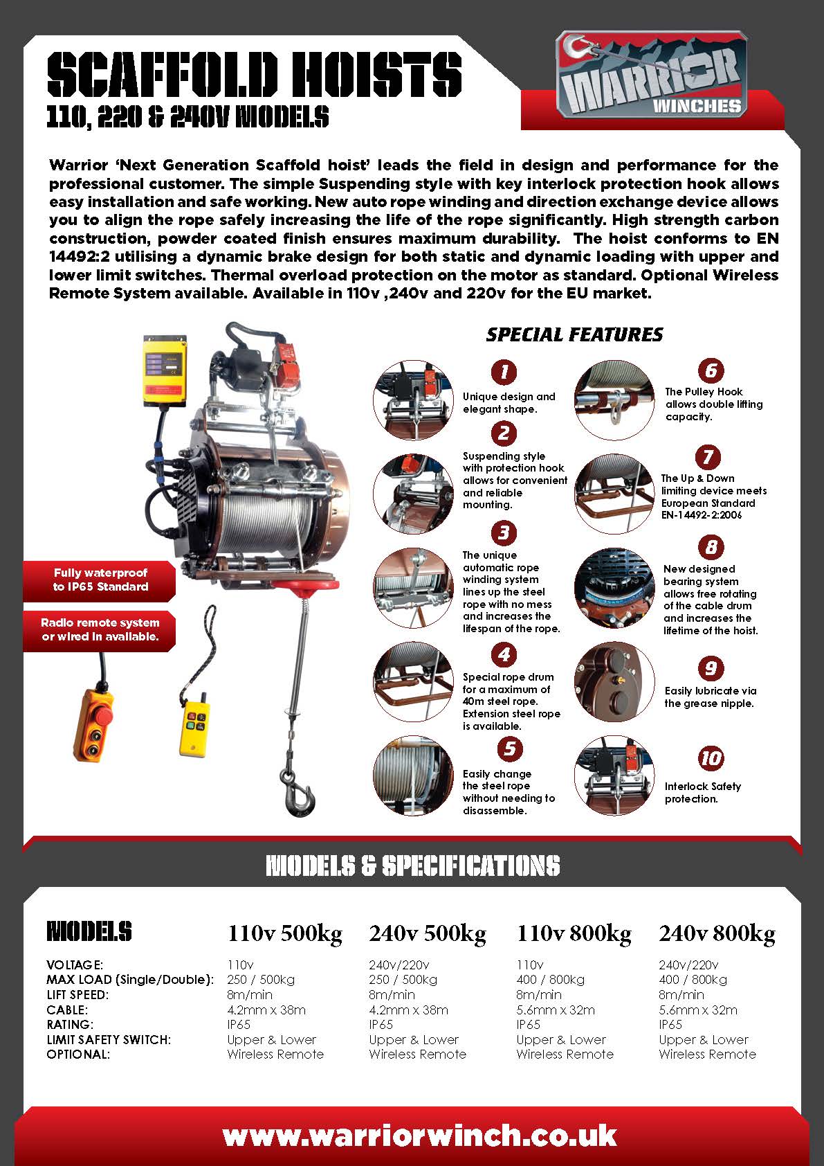 Warrior Scaffold Hoist