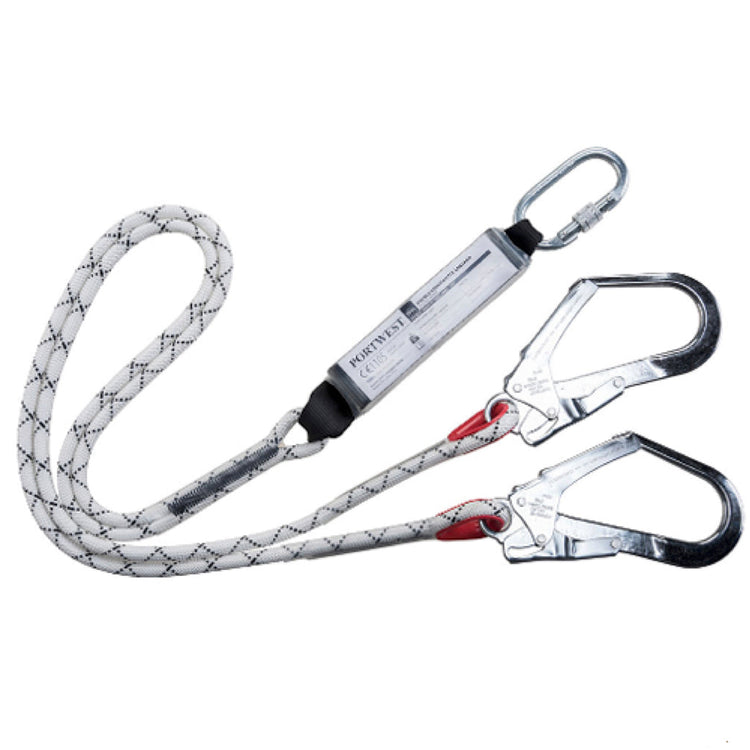 Double Kernmantle Rope Lanyard With Shock Absorber