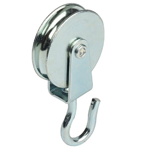 Steel or Galvanised Cast Iron Pulley with Rotating Hook for Fibre Rope