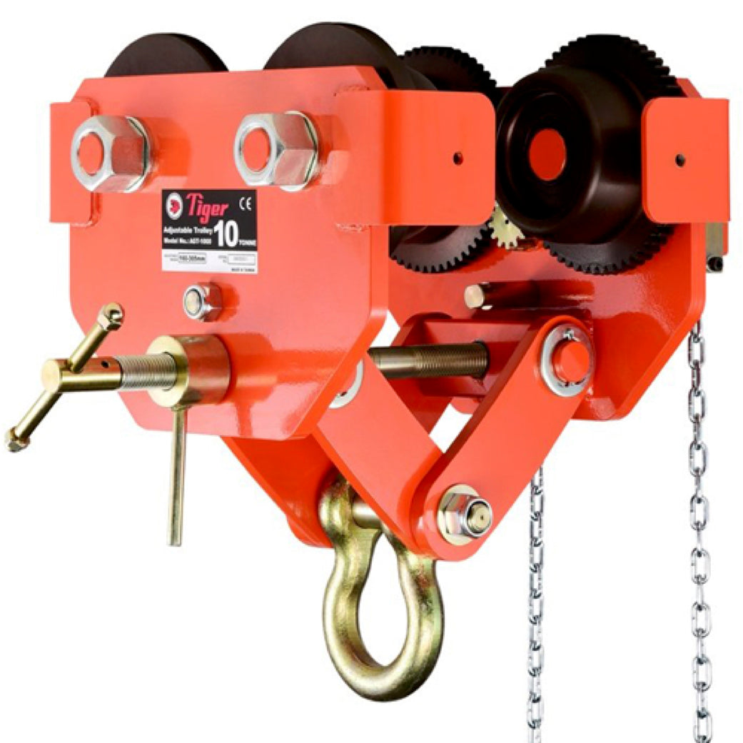 TIGER ADJUSTABLE GEARED TROLLEY TYPE AGT with lockable adjustment