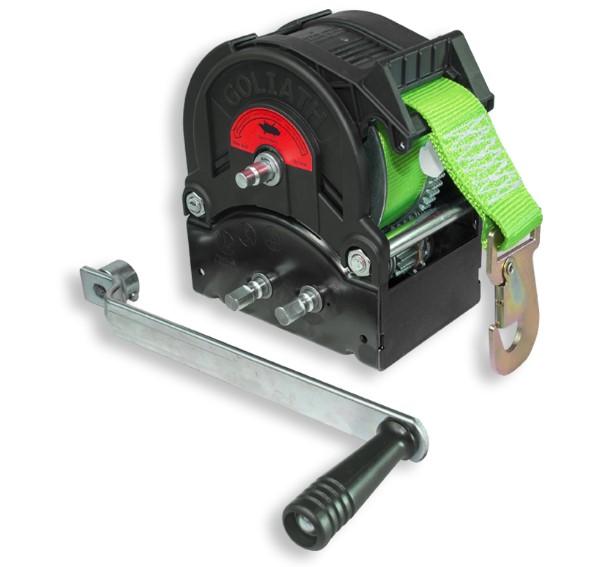 GO-TS1600 Trailer winch with 8m strap and hook 1600kg Ref:151.7.5