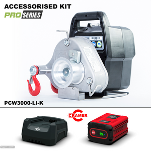 Portable Winch Battery Capstan Winch Kit (PCW3000-LI-K) 1000kg (Inc Cramer Battery & Charger)